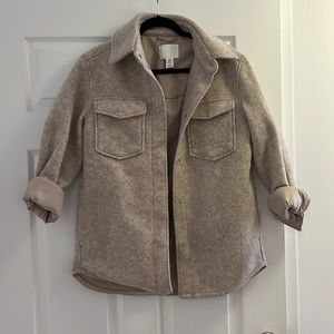 H&M shacket (xs beige)
